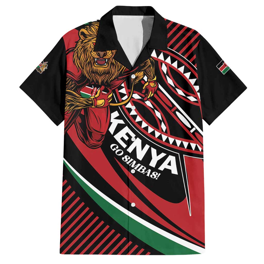 Custom Kenya Rugby Simbas Family Matching Short Sleeve Bodycon Dress and Hawaiian Shirt Elevate Your Game