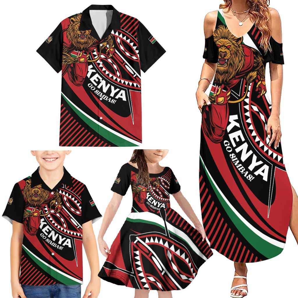 Custom Kenya Rugby Simbas Family Matching Summer Maxi Dress and Hawaiian Shirt Elevate Your Game