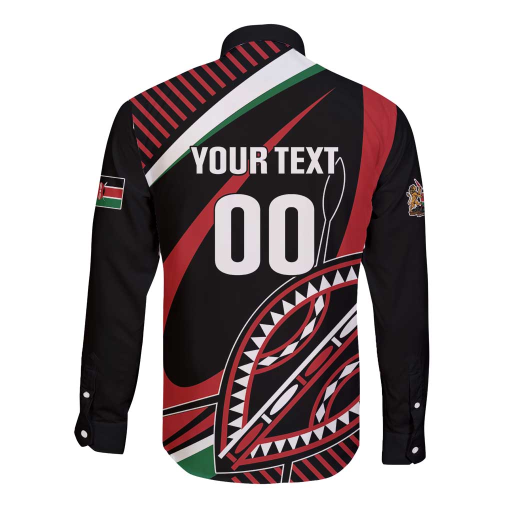 Custom Kenya Rugby Simbas Long Sleeve Button Shirt Elevate Your Game