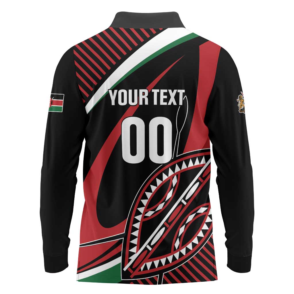 Custom Kenya Rugby Simbas Long Sleeve Polo Shirt Elevate Your Game