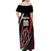 Custom Kenya Rugby Simbas Off Shoulder Maxi Dress Elevate Your Game