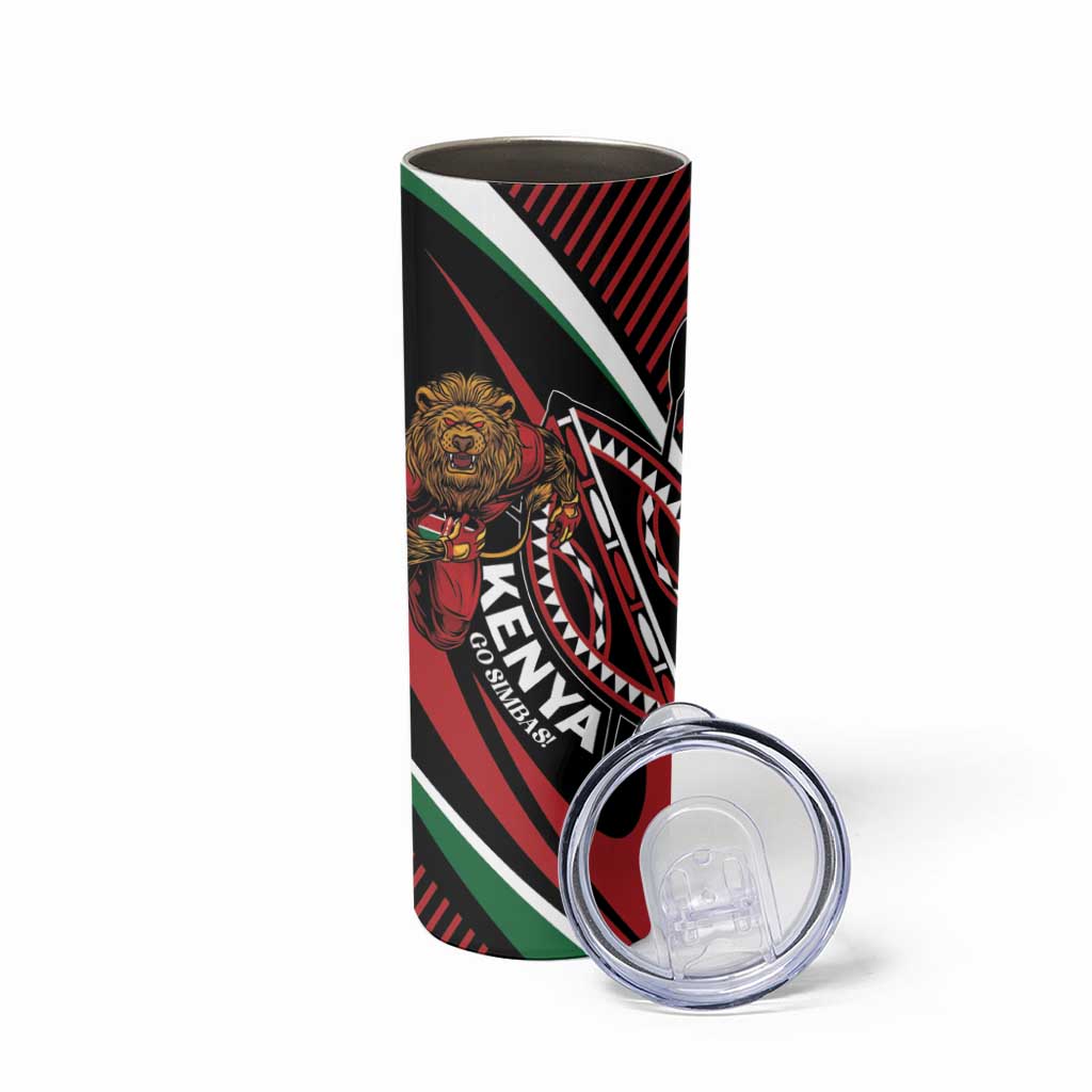 Custom Kenya Rugby Simbas Skinny Tumbler Elevate Your Game