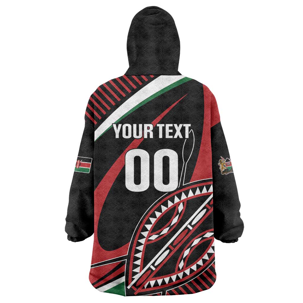 Custom Kenya Rugby Simbas Wearable Blanket Hoodie Elevate Your Game