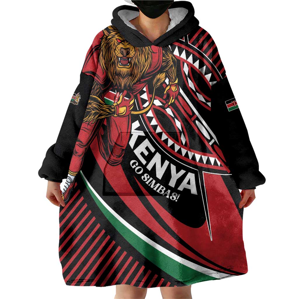 Custom Kenya Rugby Simbas Wearable Blanket Hoodie Elevate Your Game