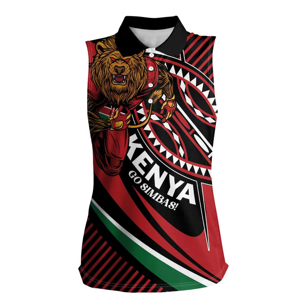 Custom Kenya Rugby Simbas Women Sleeveless Polo Shirt Elevate Your Game