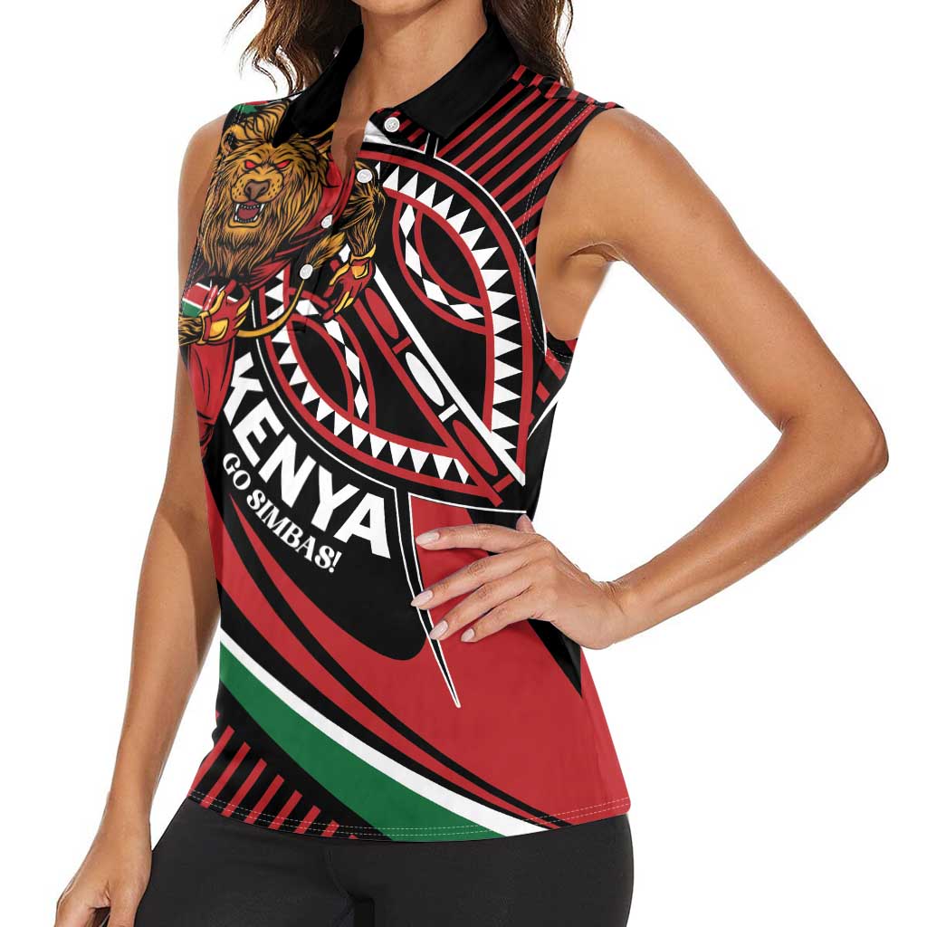 Custom Kenya Rugby Simbas Women Sleeveless Polo Shirt Elevate Your Game