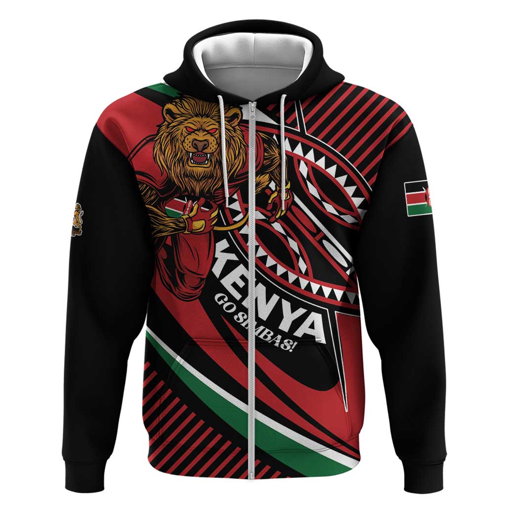Custom Kenya Rugby Simbas Zip Hoodie Elevate Your Game