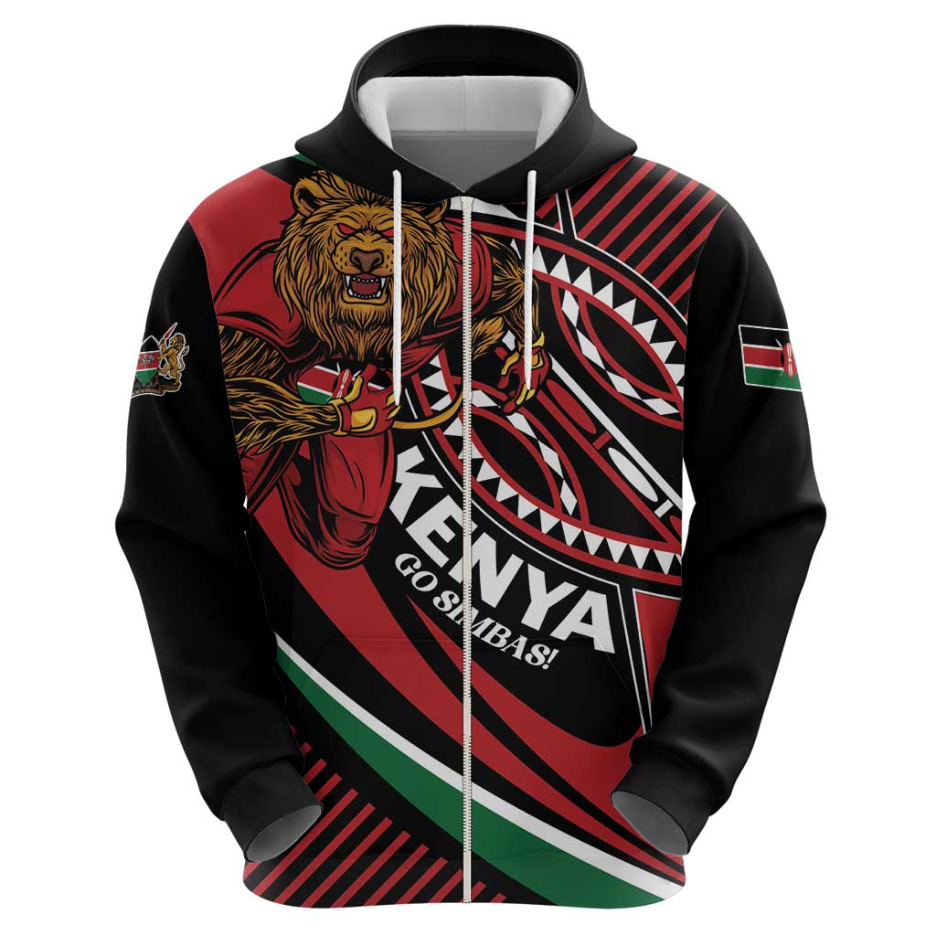 Custom Kenya Rugby Simbas Zip Hoodie Elevate Your Game