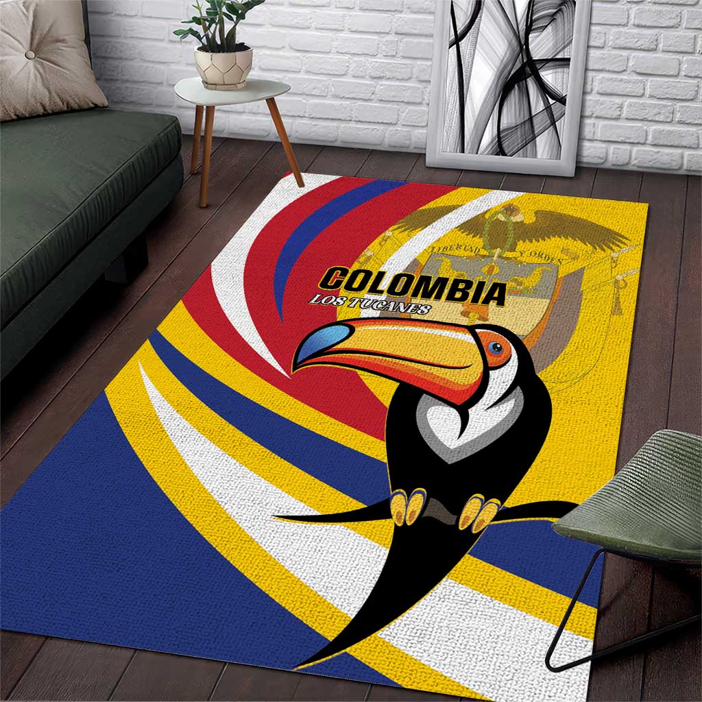 Colombia Rugby Area Rug Los Tucanes Go Champions