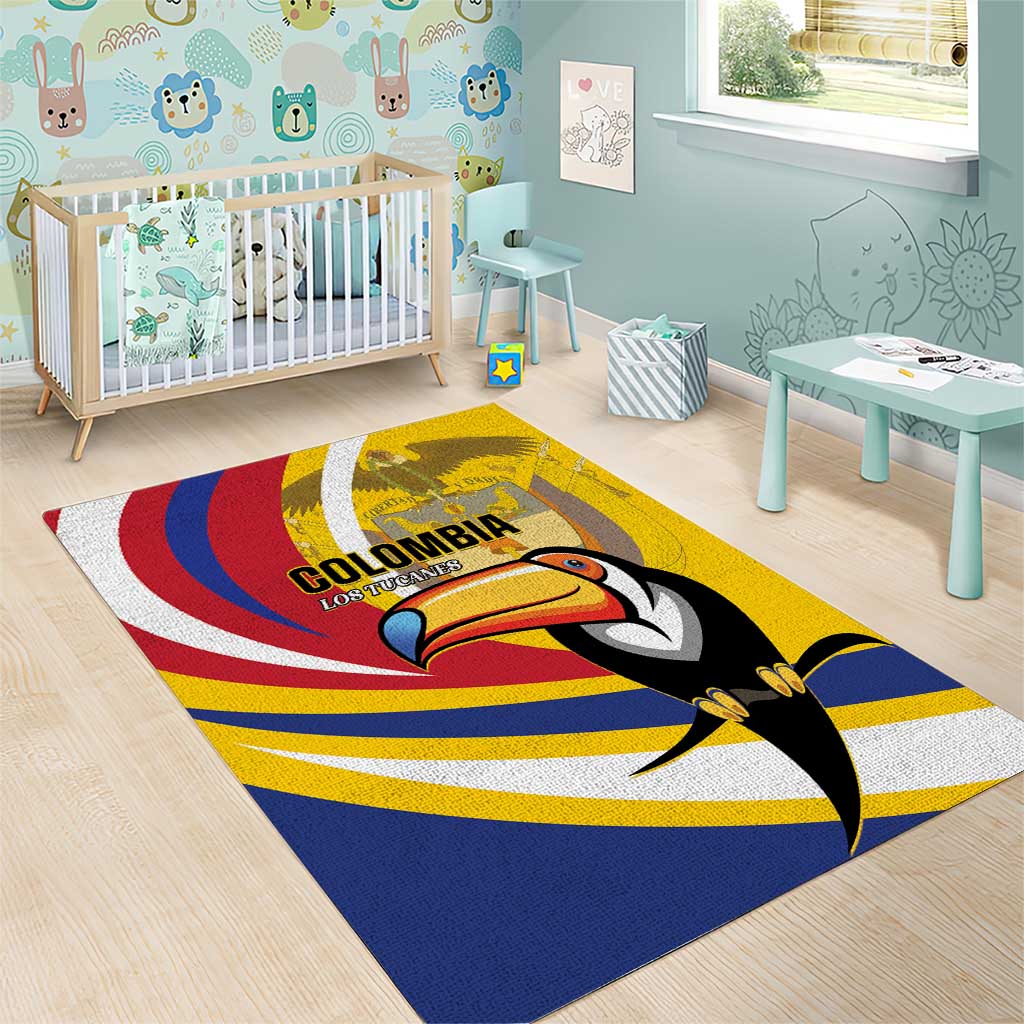 Colombia Rugby Area Rug Los Tucanes Go Champions