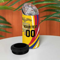 Custom Colombia Rugby 4 in 1 Can Cooler Tumbler Los Tucanes Go Champions