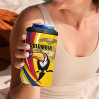 Custom Colombia Rugby 4 in 1 Can Cooler Tumbler Los Tucanes Go Champions