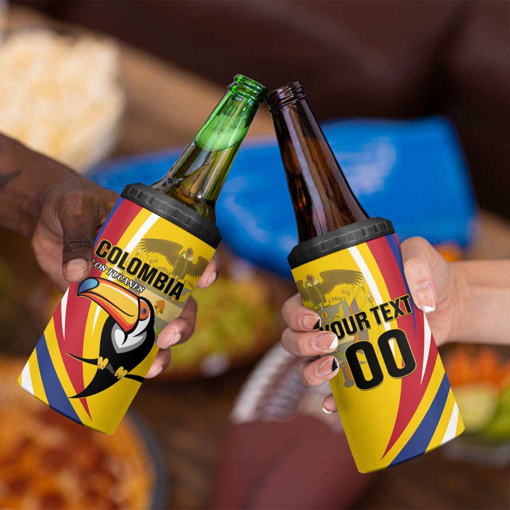 Custom Colombia Rugby 4 in 1 Can Cooler Tumbler Los Tucanes Go Champions