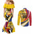 Custom Colombia Rugby Couples Matching Mermaid Dress and Long Sleeve Button Shirt Los Tucanes Go Champions