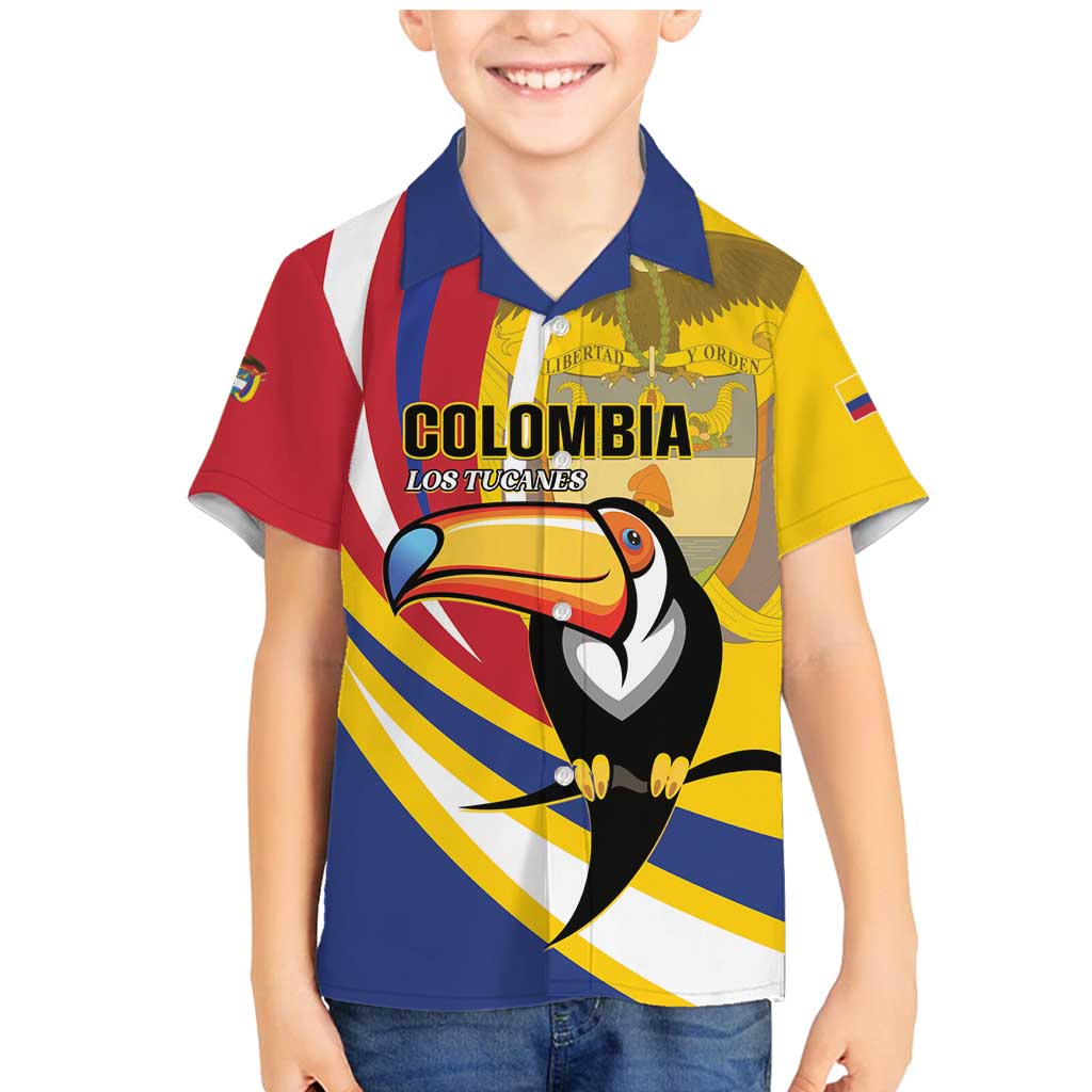 Custom Colombia Rugby Family Matching Mermaid Dress and Hawaiian Shirt Los Tucanes Go Champions