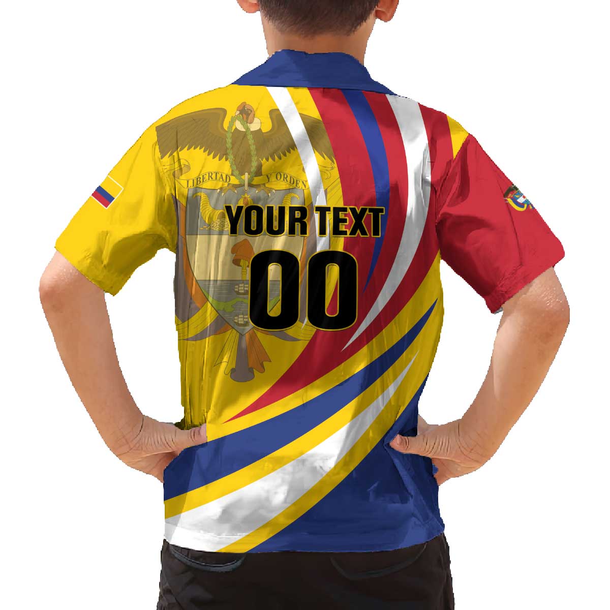 Custom Colombia Rugby Family Matching Off The Shoulder Long Sleeve Dress and Hawaiian Shirt Los Tucanes Go Champions