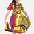 Custom Colombia Rugby Family Matching Off The Shoulder Long Sleeve Dress and Hawaiian Shirt Los Tucanes Go Champions