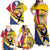Custom Colombia Rugby Family Matching Off Shoulder Maxi Dress and Hawaiian Shirt Los Tucanes Go Champions