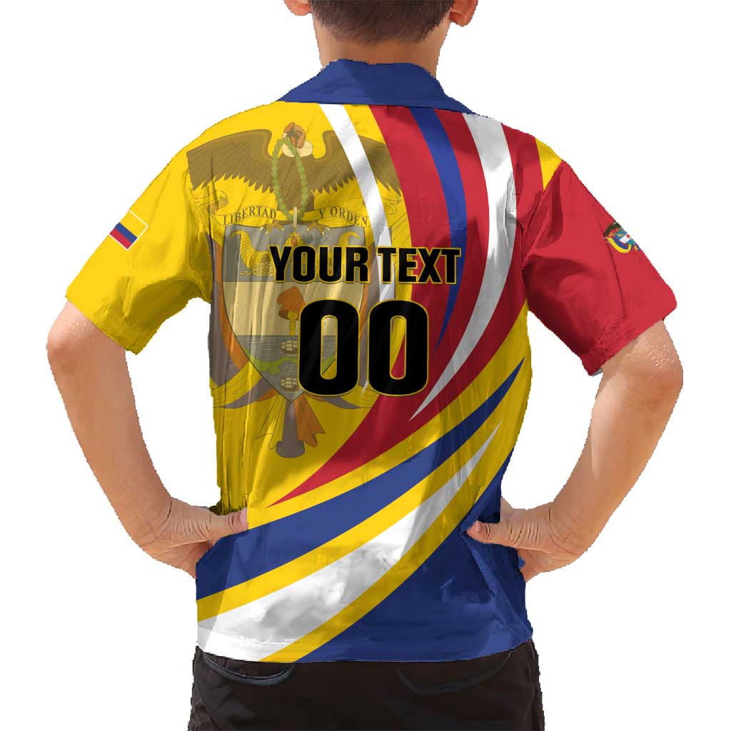 Custom Colombia Rugby Family Matching Off Shoulder Short Dress and Hawaiian Shirt Los Tucanes Go Champions