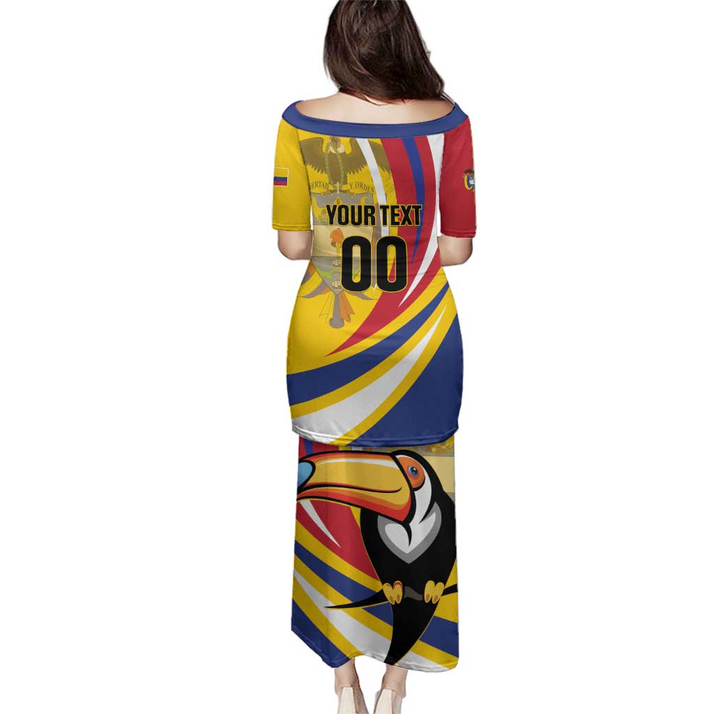 Custom Colombia Rugby Family Matching Puletasi and Hawaiian Shirt Los Tucanes Go Champions