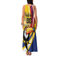 Custom Colombia Rugby Family Matching Tank Maxi Dress and Hawaiian Shirt Los Tucanes Go Champions