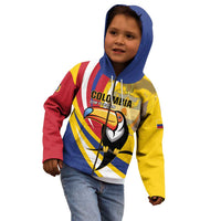 Custom Colombia Rugby Kid Hoodie Los Tucanes Go Champions