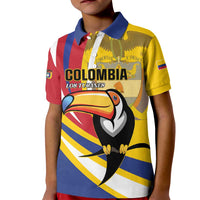 Custom Colombia Rugby Kid Polo Shirt Los Tucanes Go Champions