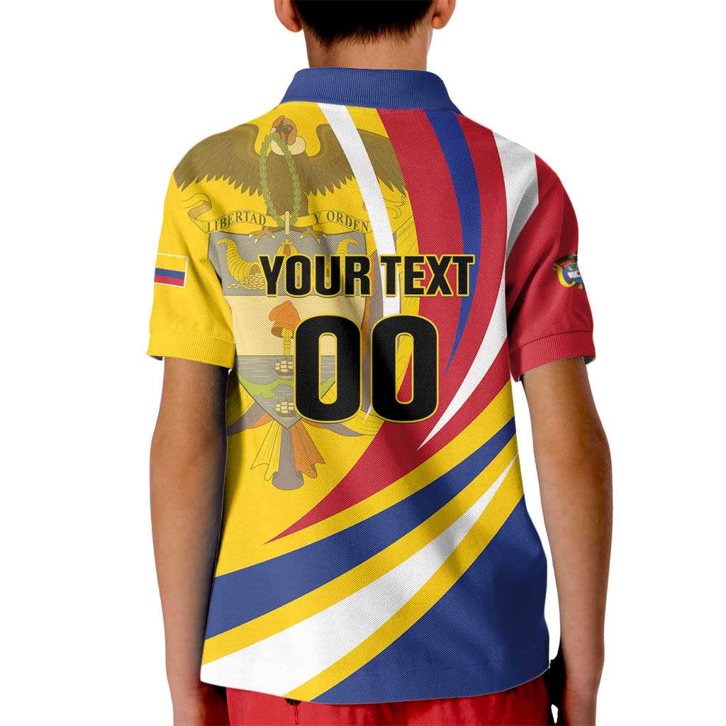Custom Colombia Rugby Kid Polo Shirt Los Tucanes Go Champions