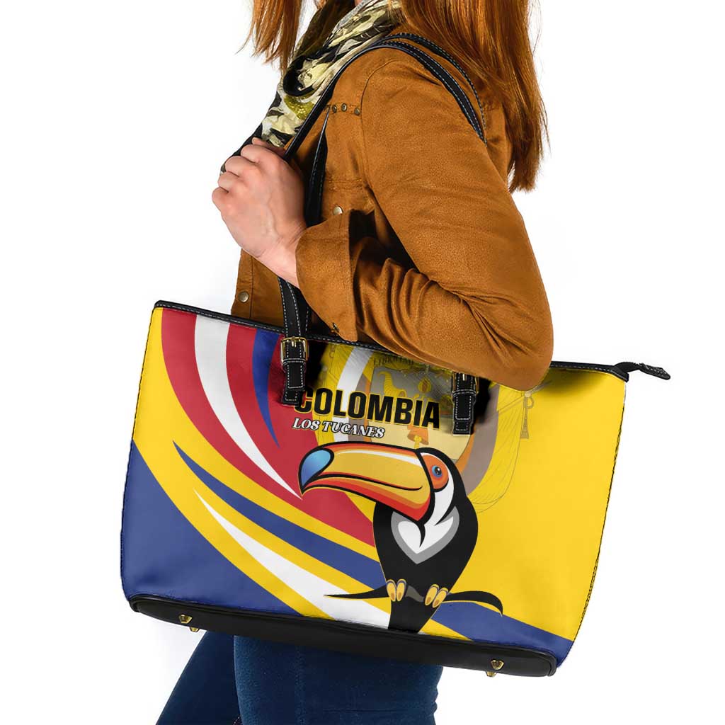 Colombia Rugby Leather Tote Bag Los Tucanes Go Champions
