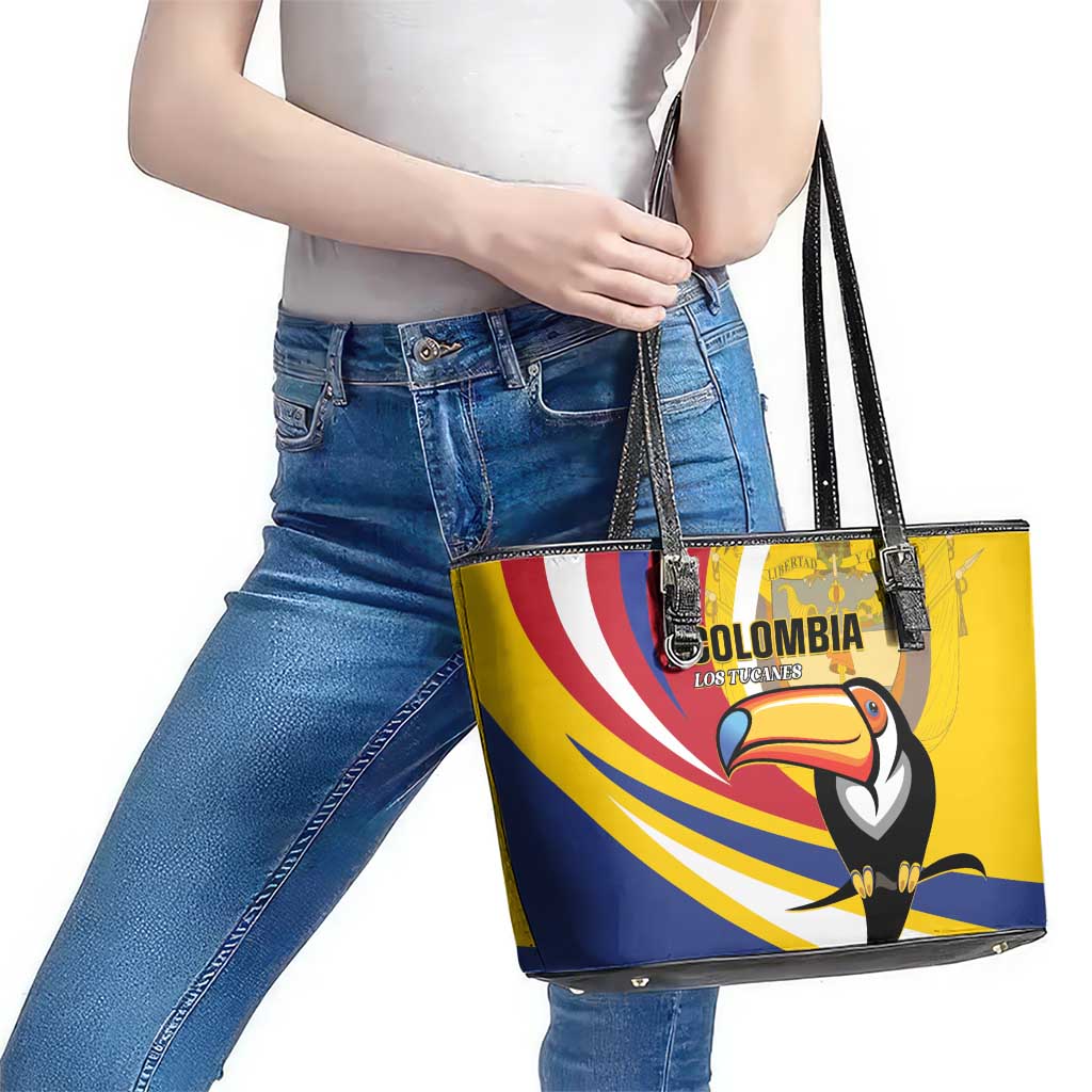 Colombia Rugby Leather Tote Bag Los Tucanes Go Champions