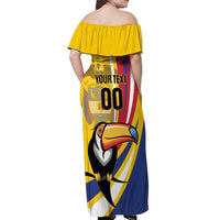 Custom Colombia Rugby Off Shoulder Maxi Dress Los Tucanes Go Champions