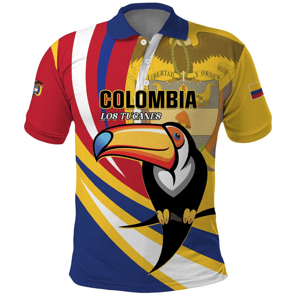Custom Colombia Rugby Polo Shirt Los Tucanes Go Champions