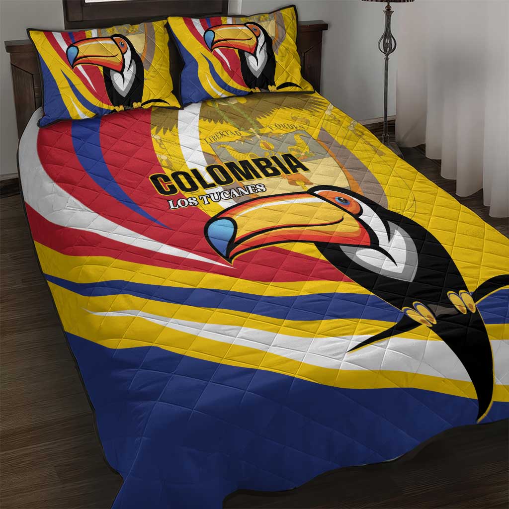 Colombia Rugby Quilt Bed Set Los Tucanes Go Champions