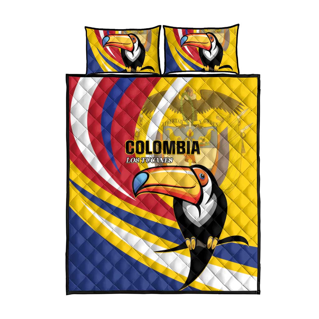 Colombia Rugby Quilt Bed Set Los Tucanes Go Champions