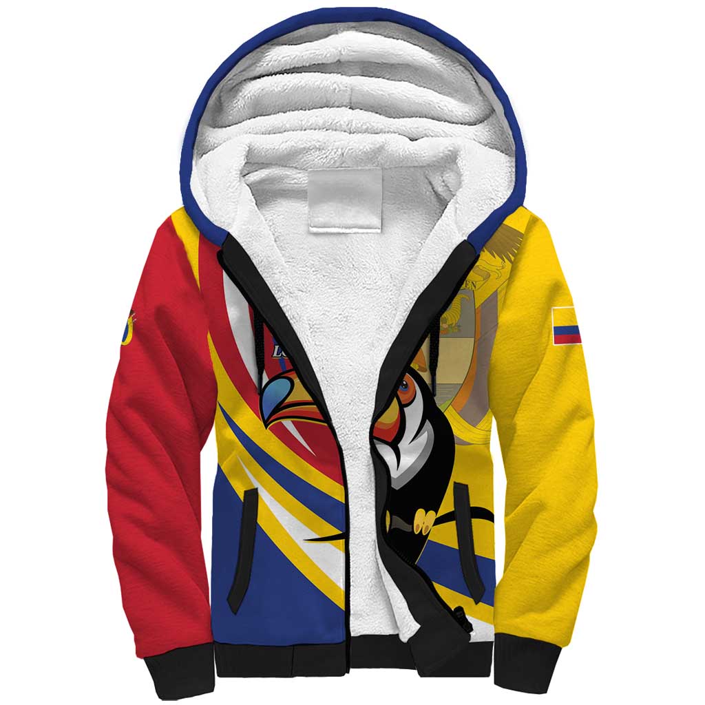 Custom Colombia Rugby Sherpa Hoodie Los Tucanes Go Champions