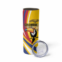 Custom Colombia Rugby Skinny Tumbler Los Tucanes Go Champions
