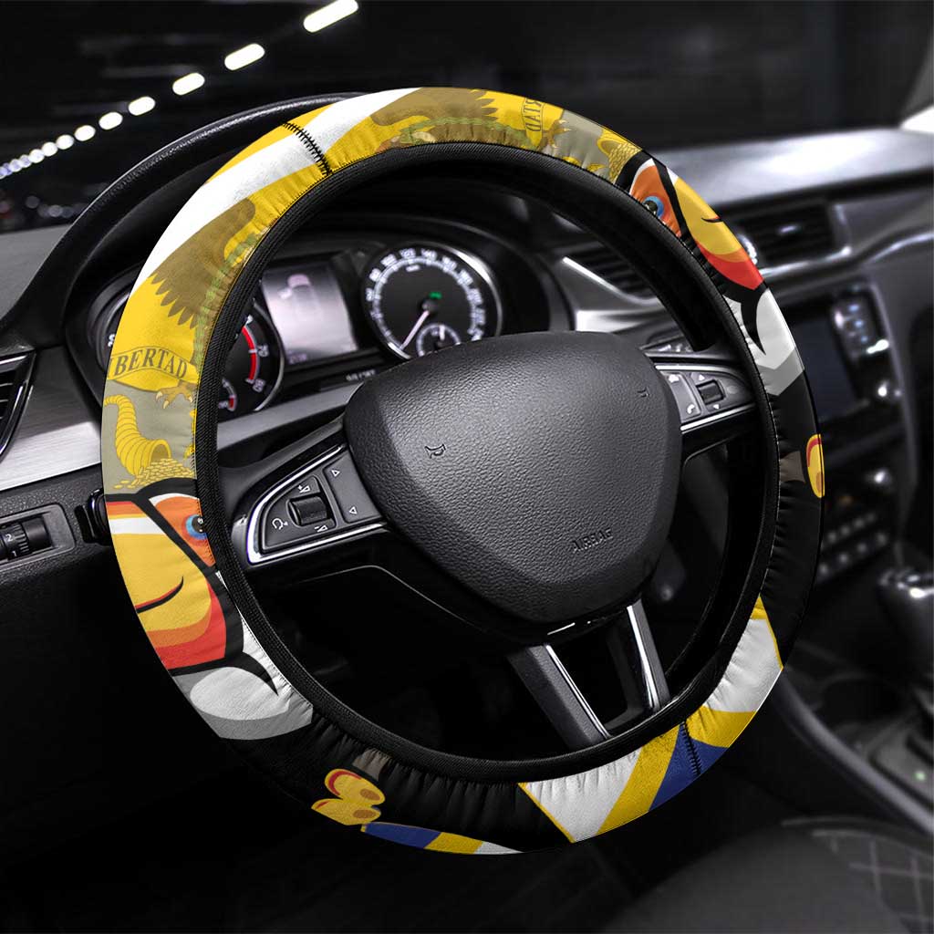 Colombia Rugby Steering Wheel Cover Los Tucanes Go Champions