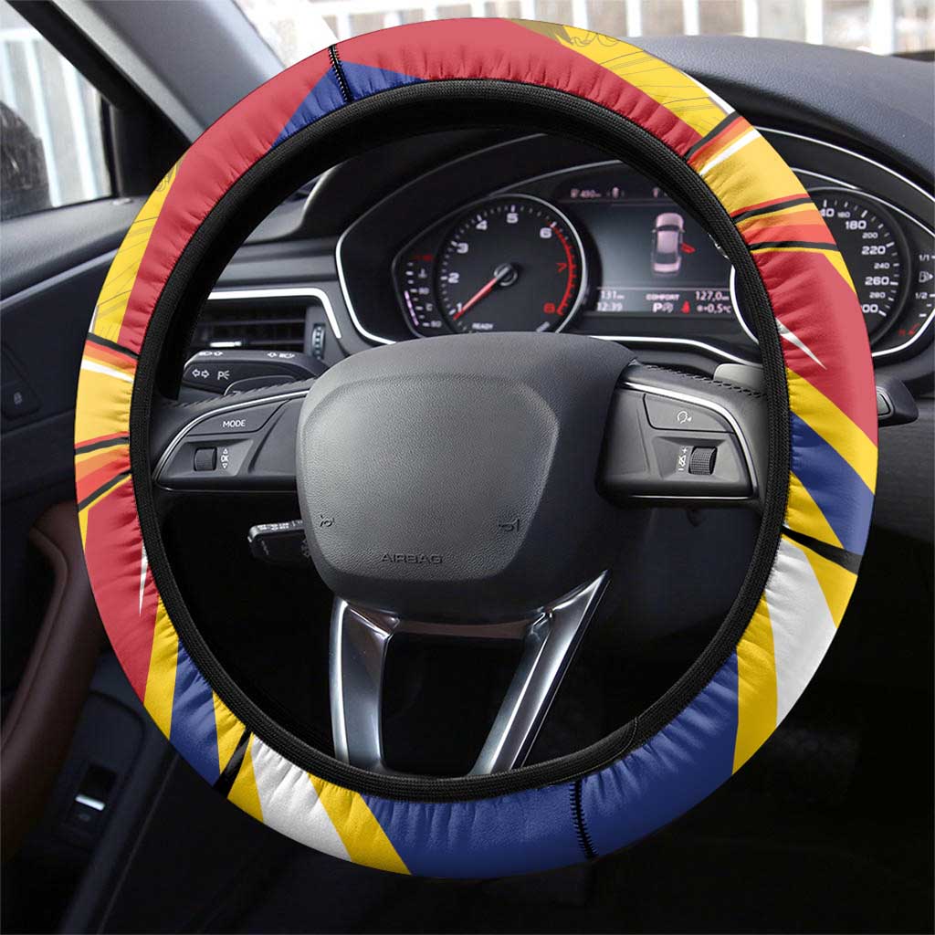 Colombia Rugby Steering Wheel Cover Los Tucanes Go Champions
