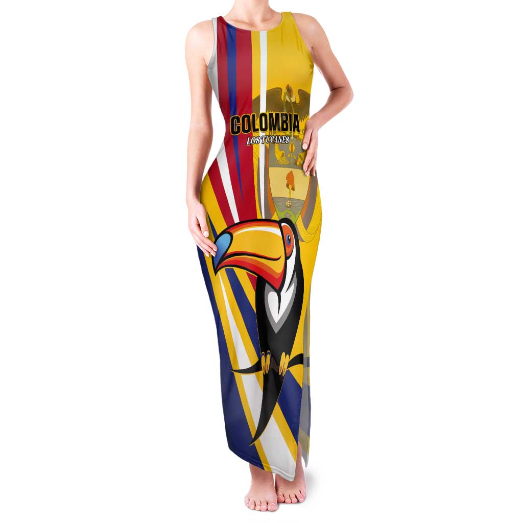 Custom Colombia Rugby Tank Maxi Dress Los Tucanes Go Champions