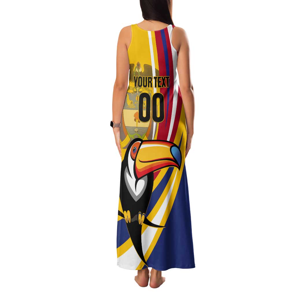 Custom Colombia Rugby Tank Maxi Dress Los Tucanes Go Champions