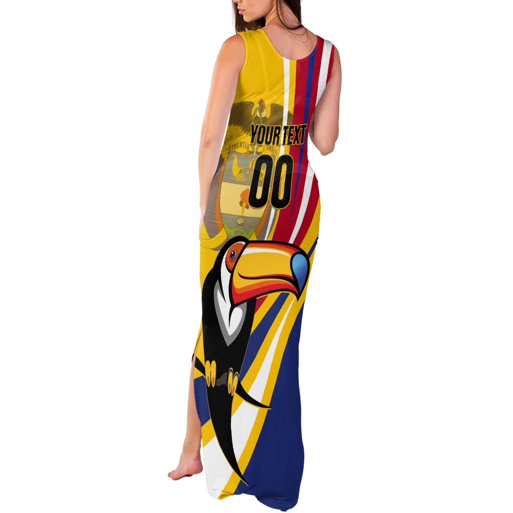 Custom Colombia Rugby Tank Maxi Dress Los Tucanes Go Champions