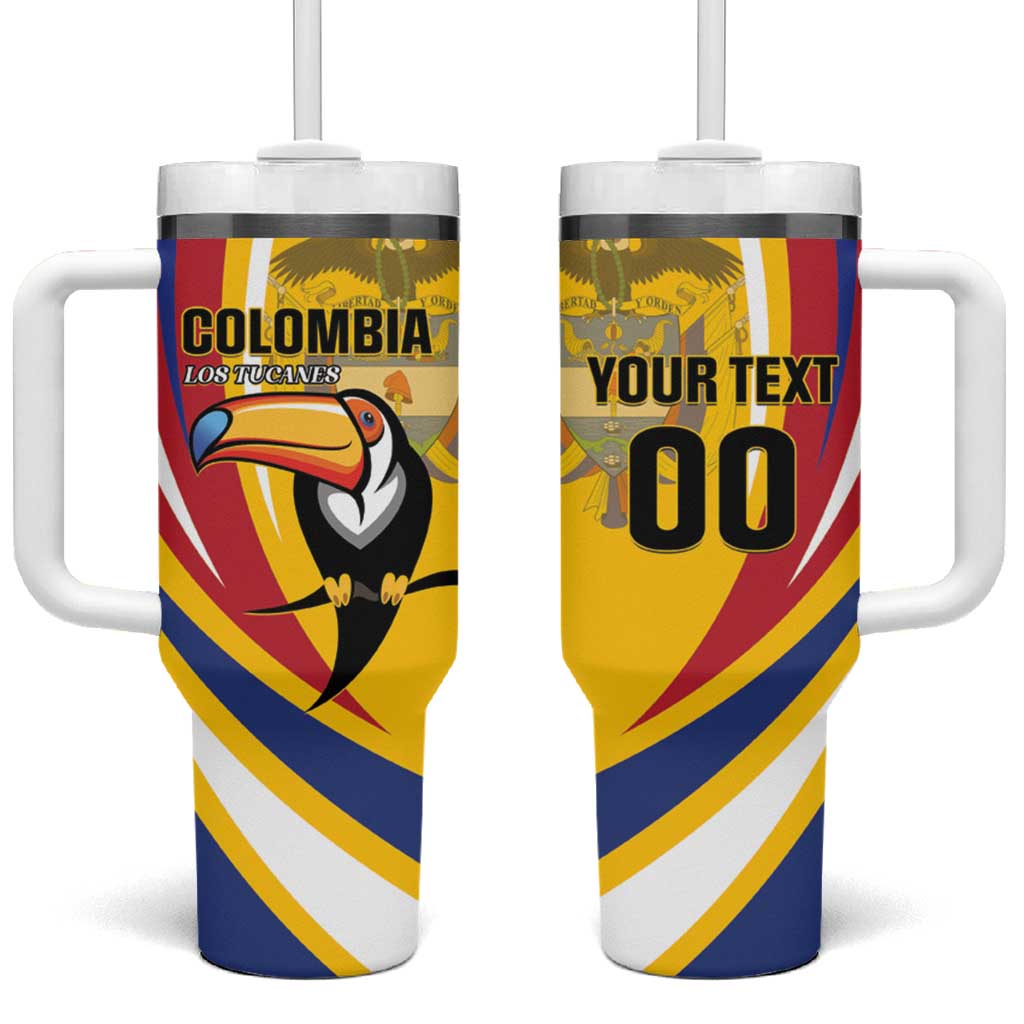 Custom Colombia Rugby Tumbler With Handle Los Tucanes Go Champions