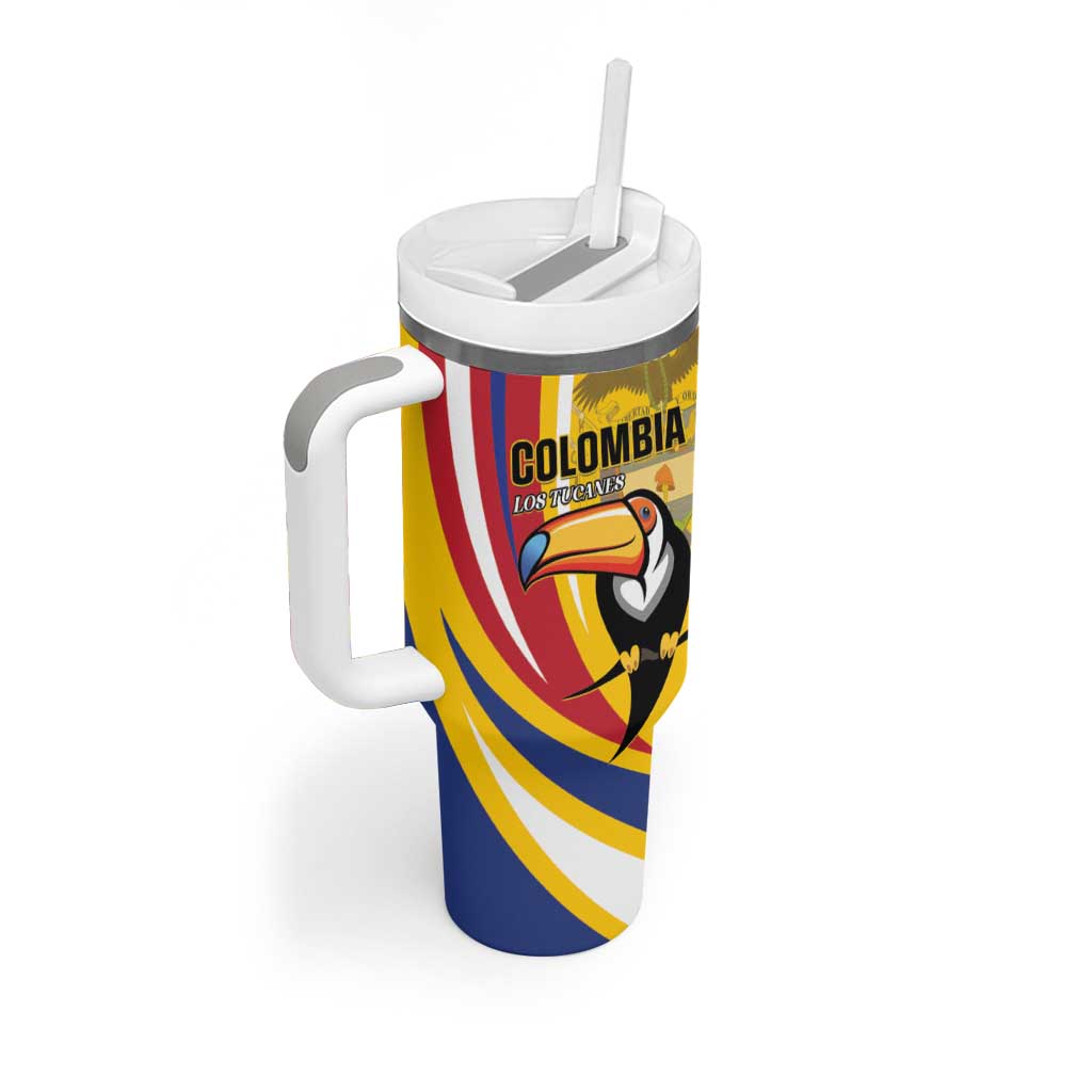Custom Colombia Rugby Tumbler With Handle Los Tucanes Go Champions