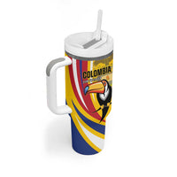 Custom Colombia Rugby Tumbler With Handle Los Tucanes Go Champions