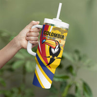 Custom Colombia Rugby Tumbler With Handle Los Tucanes Go Champions