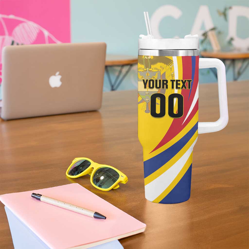 Custom Colombia Rugby Tumbler With Handle Los Tucanes Go Champions