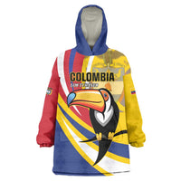 Custom Colombia Rugby Wearable Blanket Hoodie Los Tucanes Go Champions
