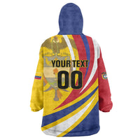 Custom Colombia Rugby Wearable Blanket Hoodie Los Tucanes Go Champions