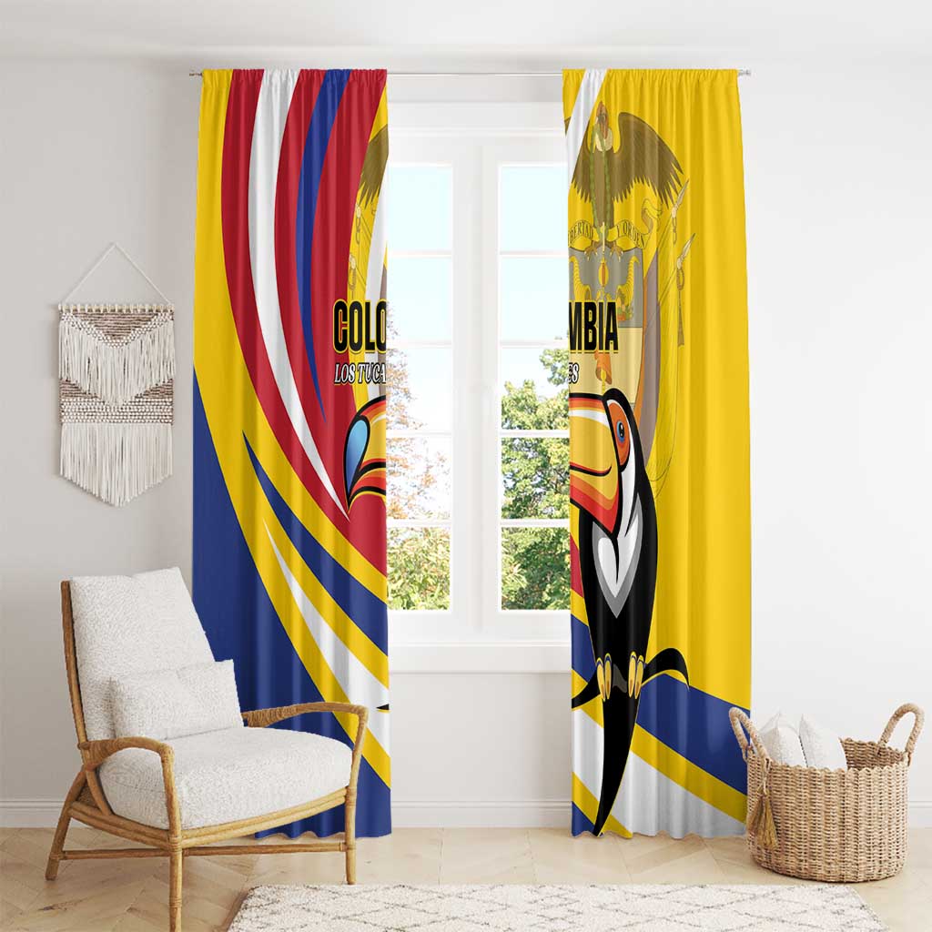 Colombia Rugby Window Curtain Los Tucanes Go Champions