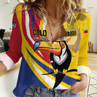 Custom Colombia Rugby Women Casual Shirt Los Tucanes Go Champions